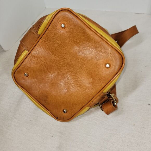 Valentina Yellow and Brown Crossbody Bag - Picture 12 of 16